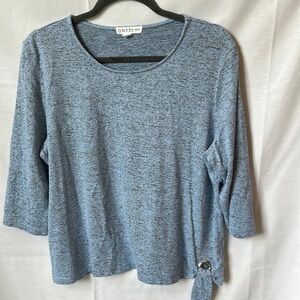 Onyx Blue Tunic Top 3/4 Sleeves